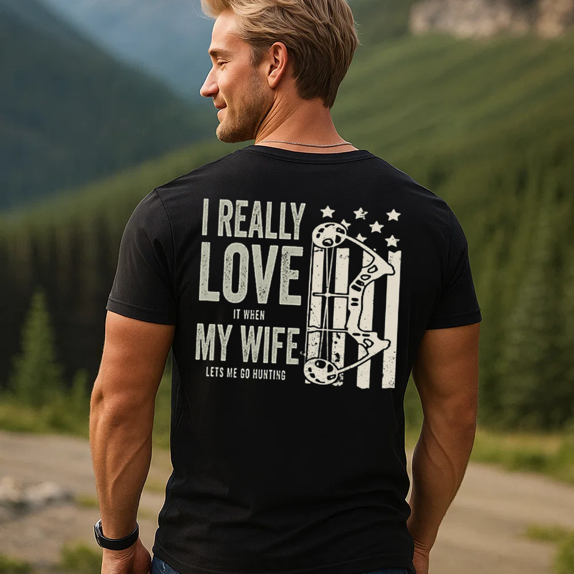 I Really Love It When My Wife Lets Me Go Hunting T-Shirt, Funny Hunting Shirt Gift for Hunters and Husbands
