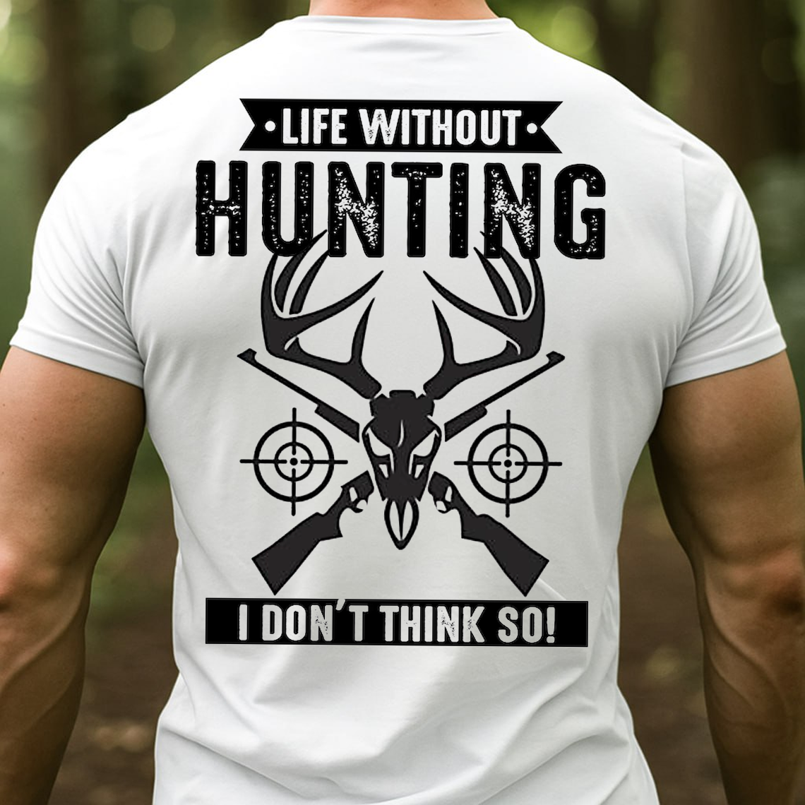 Life Without Hunting T-Shirt, Funny Deer Hunter Gift Tee for Men, Outdoor Hunting Shirt