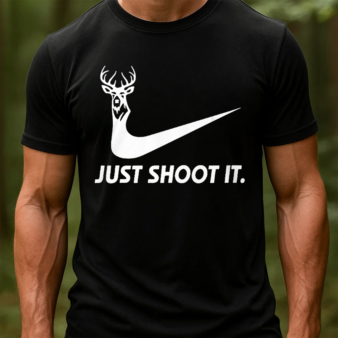 Just Shoot It Hunting T-Shirt, Funny Deer Hunter Graphic Tee, Buck Hunting Shirt Gift