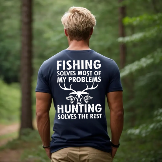 Fishing and Hunting T-Shirt, Funny Outdoors Shirt for Hunters, Gift For Hunting Lover
