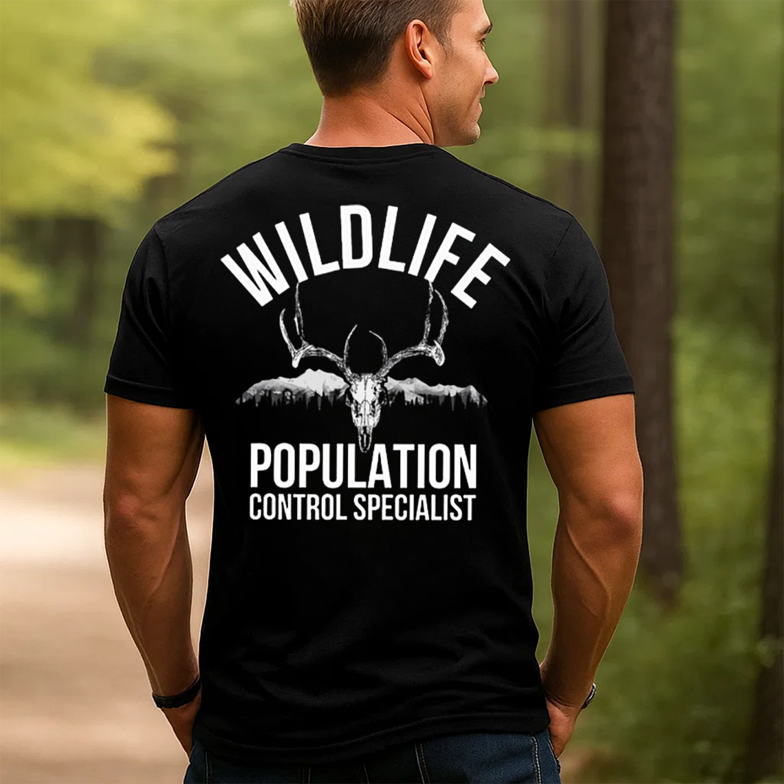 Wildlife Population Control Specialist T-Shirt, Funny Deer Hunting Shirt Gift for Hunters