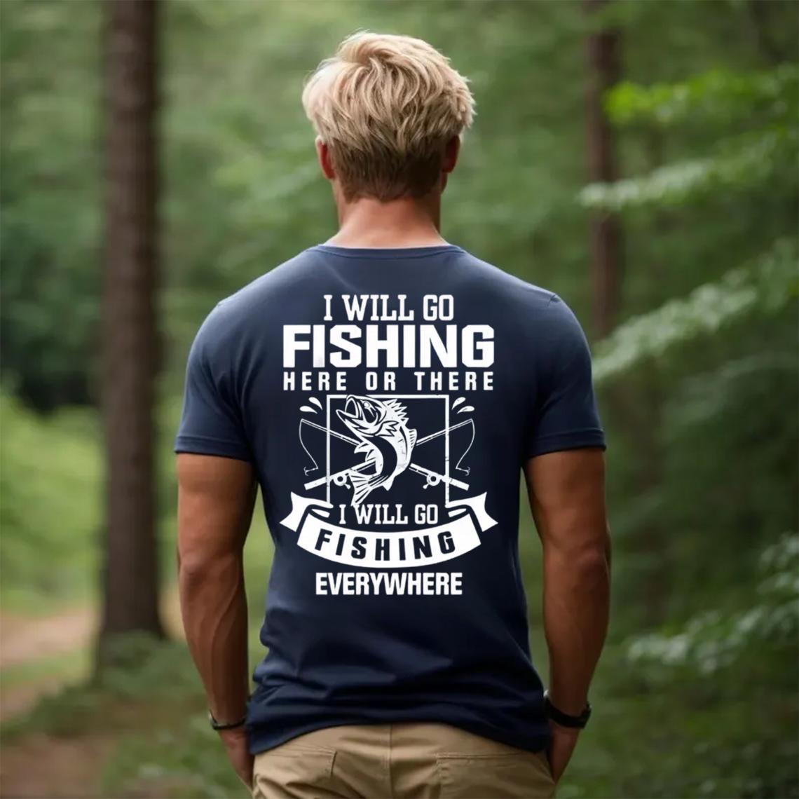 Funny Fishing T-Shirt, I Don’t Go Fishing to Escape My Life I Go Fishing to Live My Life Graphic Tee Gift