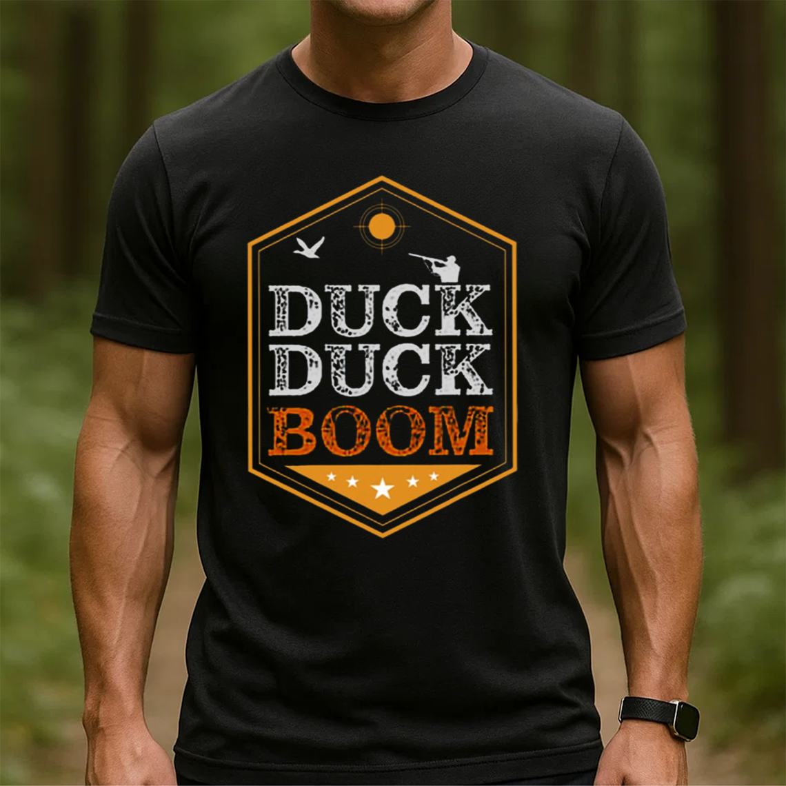 Duck Duck Boom T-Shirt, Funny Duck Hunting Shirt for Hunters, Waterfowl Hunting Graphic Tee