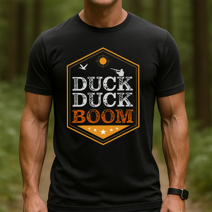 Duck Duck Boom T-Shirt, Funny Duck Hunting Shirt for Hunters, Waterfowl Hunting Graphic Tee