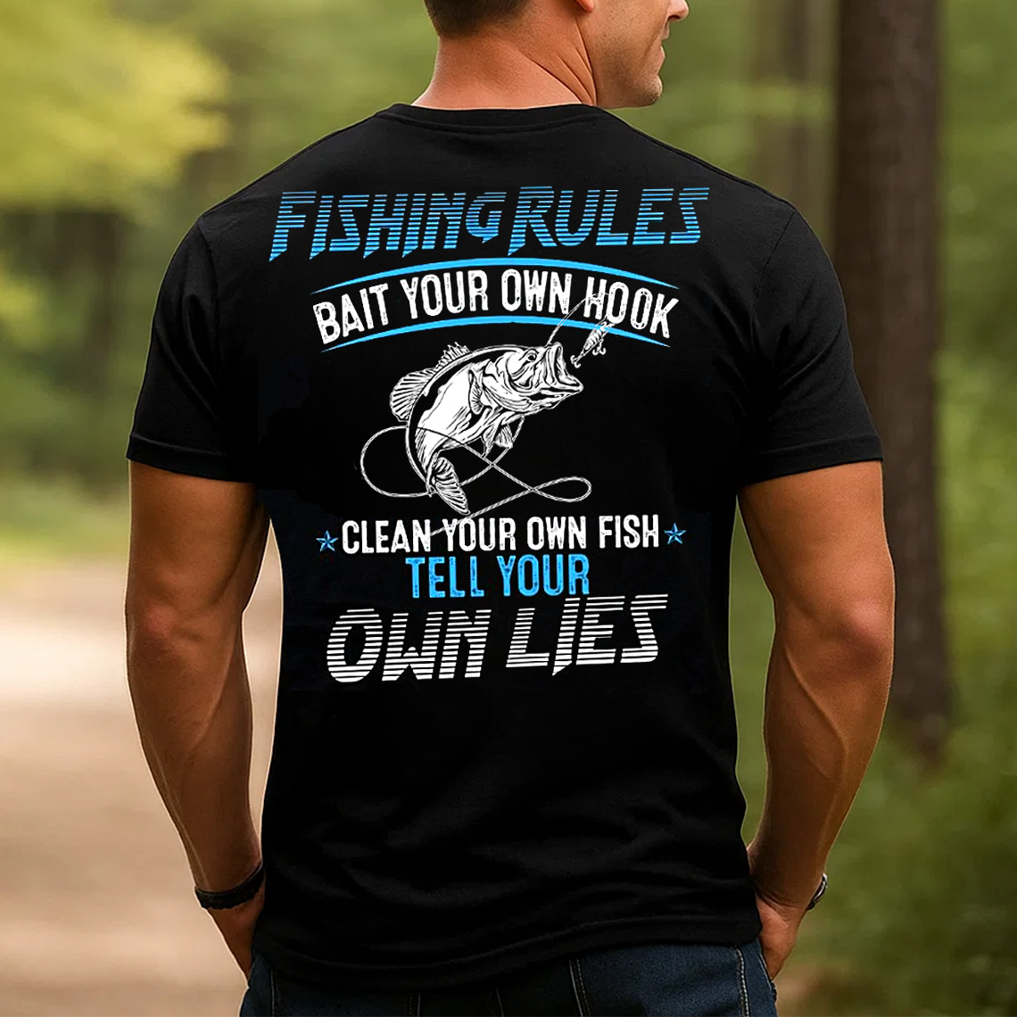 Fishing Rules T-Shirt, Funny Fishing Shirt for Men, Fisherman Gift Tee
