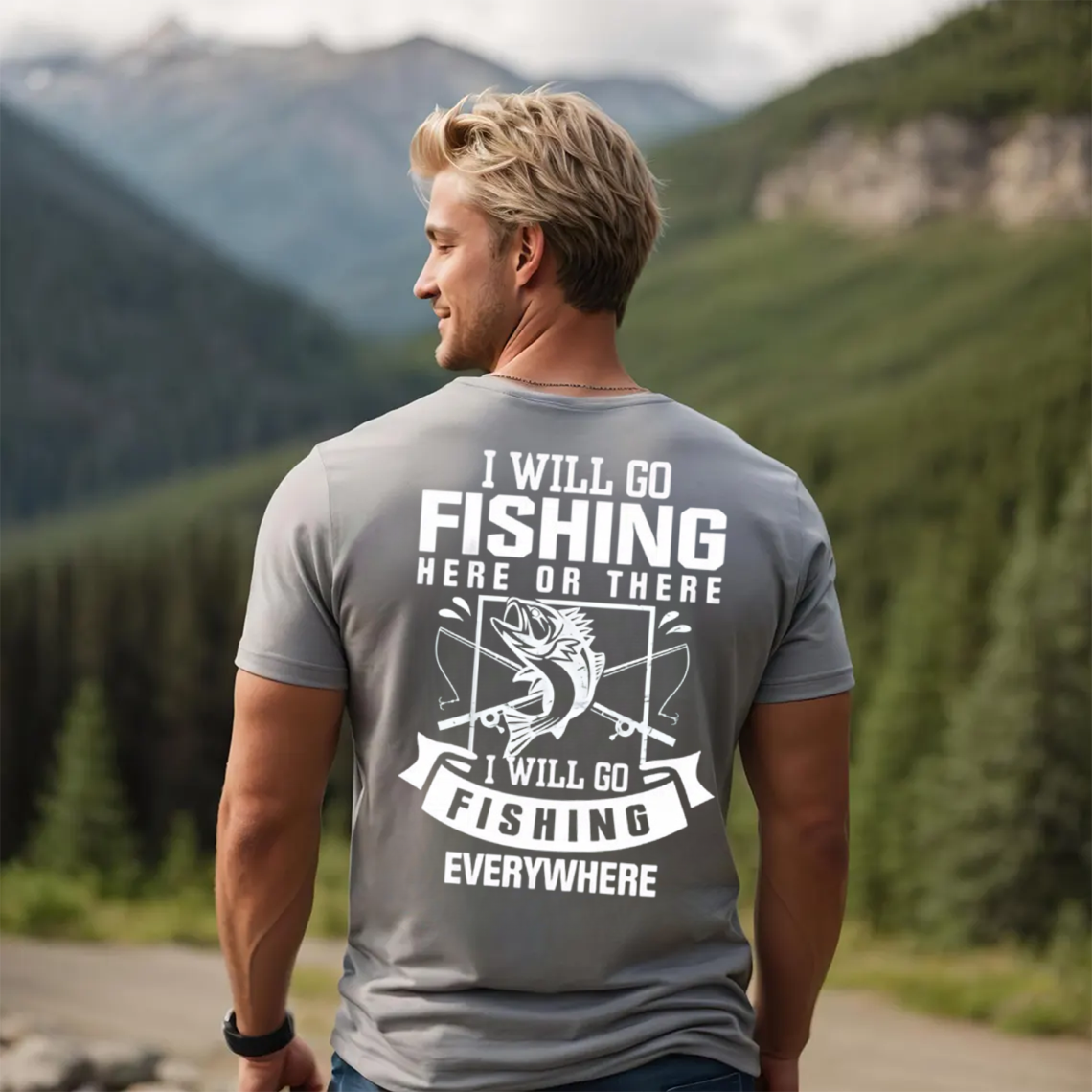 Funny Fishing T-Shirt, I Don’t Go Fishing to Escape My Life I Go Fishing to Live My Life Graphic Tee Gift