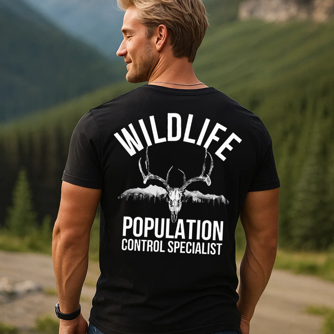Wildlife Population Control Specialist T-Shirt, Funny Deer Hunting Shirt Gift for Hunters