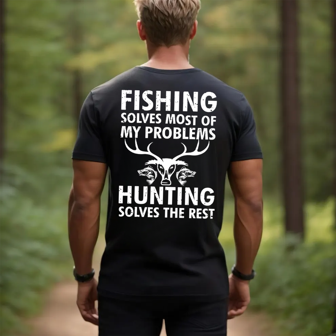 Fishing and Hunting T-Shirt, Funny Outdoors Shirt for Hunters, Gift For Hunting Lover