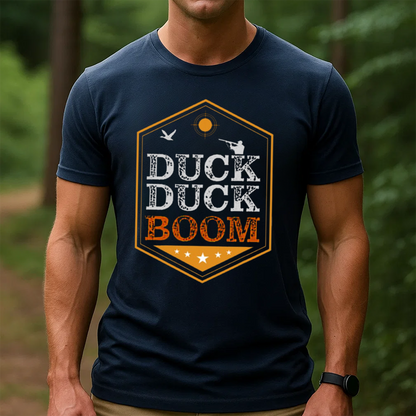 Duck Duck Boom T-Shirt, Funny Duck Hunting Shirt for Hunters, Waterfowl Hunting Graphic Tee