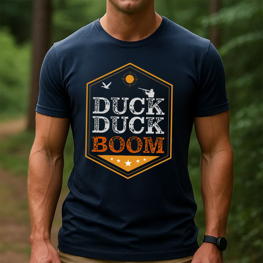 Duck Duck Boom T-Shirt, Funny Duck Hunting Shirt for Hunters, Waterfowl Hunting Graphic Tee