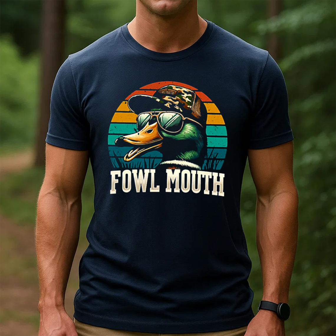 Fowl Mouth Duck Hunting T-Shirt, Funny Duck Hunter Graphic Tee, Waterfowl Hunting Shirt for Men