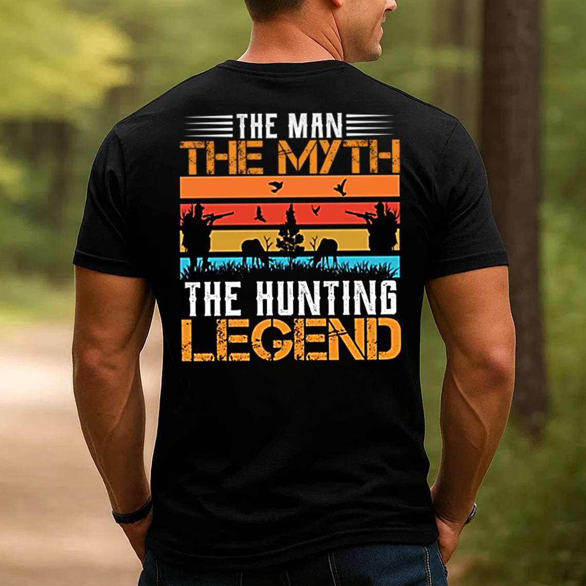 The Hunting Legend T-Shirt, The Man The Myth Hunter Shirt for Men, Funny Hunting Gift Tee