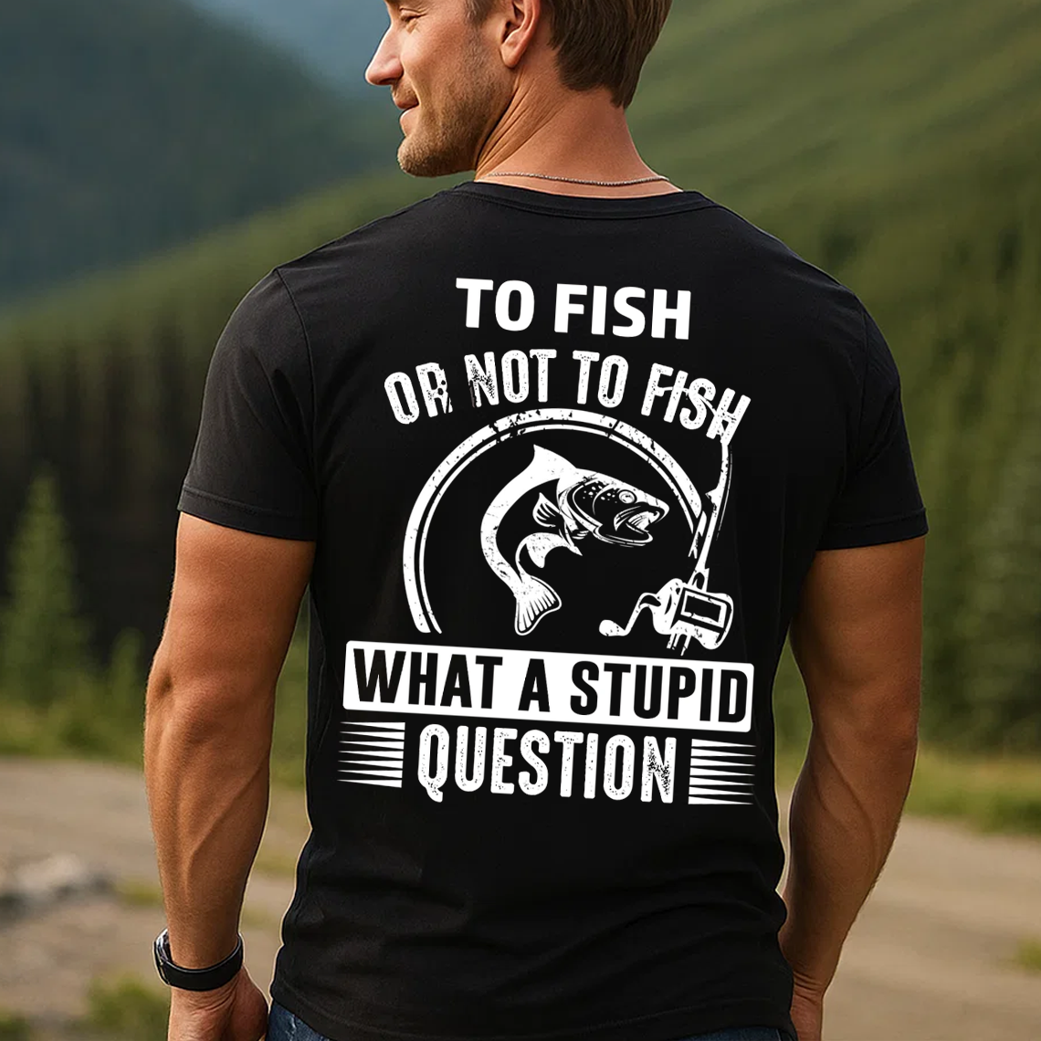 To Fish or Not to Fish What a Stupid Question T-Shirt, Funny Fishing Tee for Men, Fisherman Gift Shirt