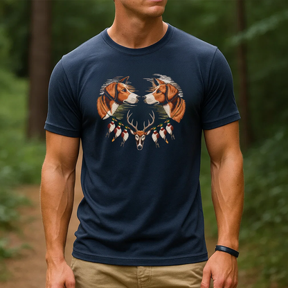Duck and Deer Hunting Tee, Embroidered Dog Shirt, Gift For Hunting Lovers