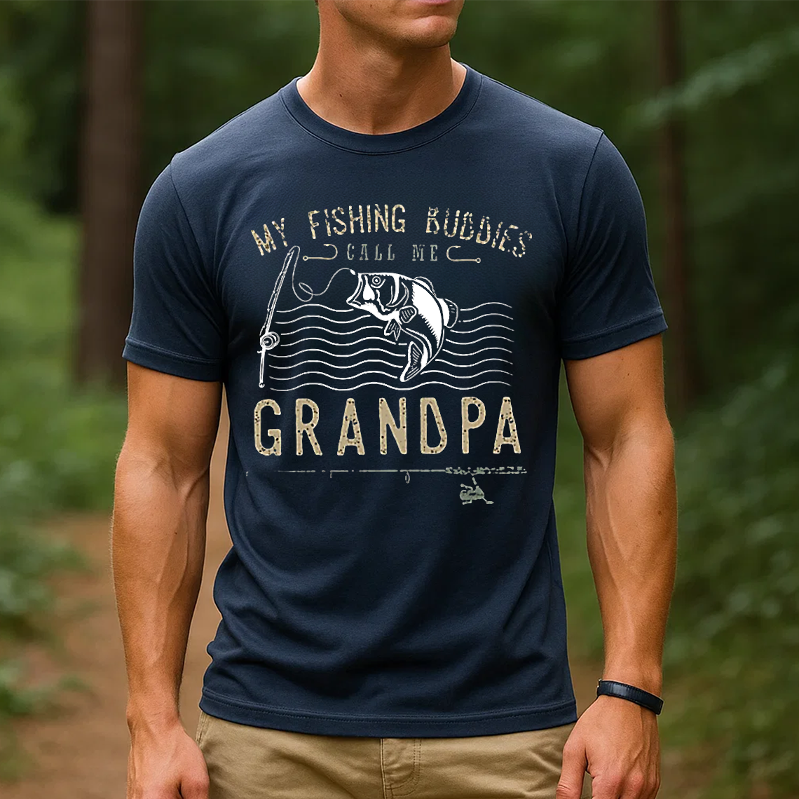 My Fishing Buddies Call Me Grandpa T-Shirt, Funny Grandpa Fishing Shirt, Best Fisherman Gift Tee