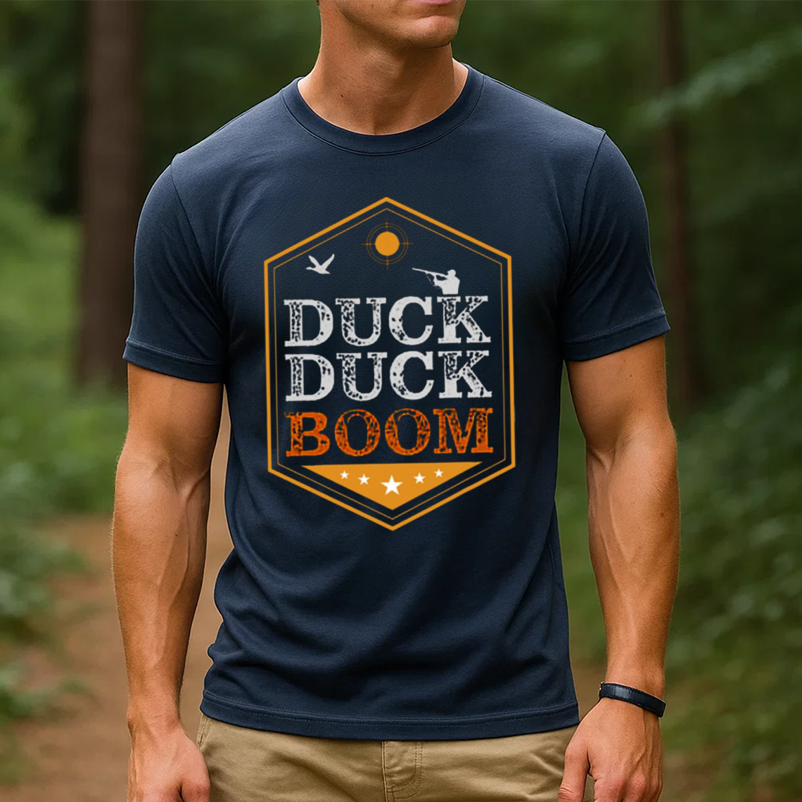 Duck Duck Boom T-Shirt, Funny Duck Hunting Shirt for Hunters, Waterfowl Hunting Graphic Tee