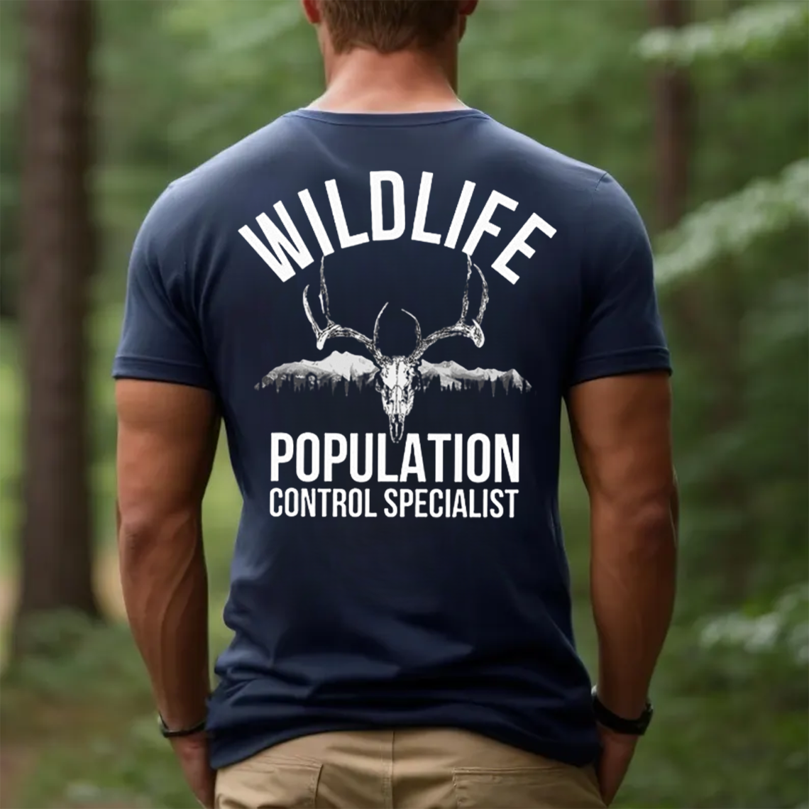 Wildlife Population Control Specialist T-Shirt, Funny Deer Hunting Shirt Gift for Hunters