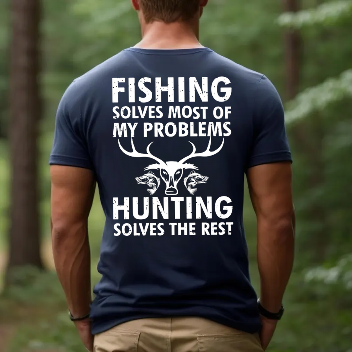 Fishing and Hunting T-Shirt, Funny Outdoors Shirt for Hunters, Gift For Hunting Lover