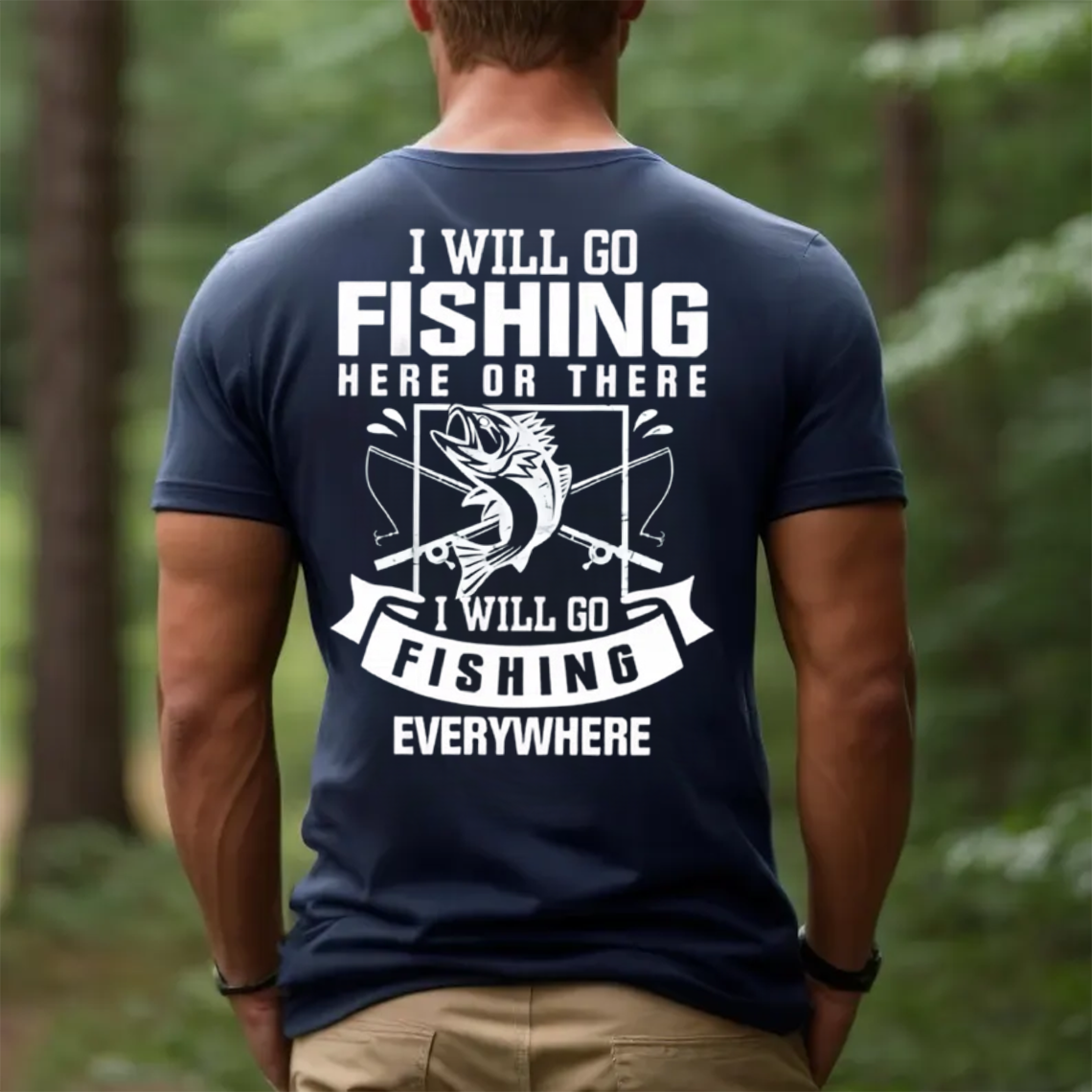 Funny Fishing T-Shirt, I Don’t Go Fishing to Escape My Life I Go Fishing to Live My Life Graphic Tee Gift