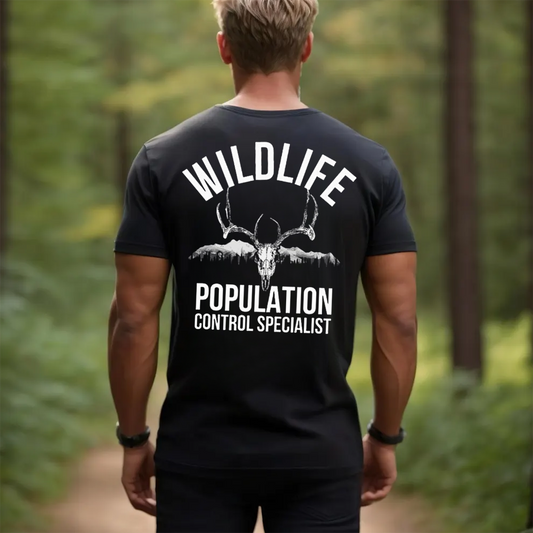 Wildlife Population Control Specialist T-Shirt, Funny Deer Hunting Shirt Gift for Hunters