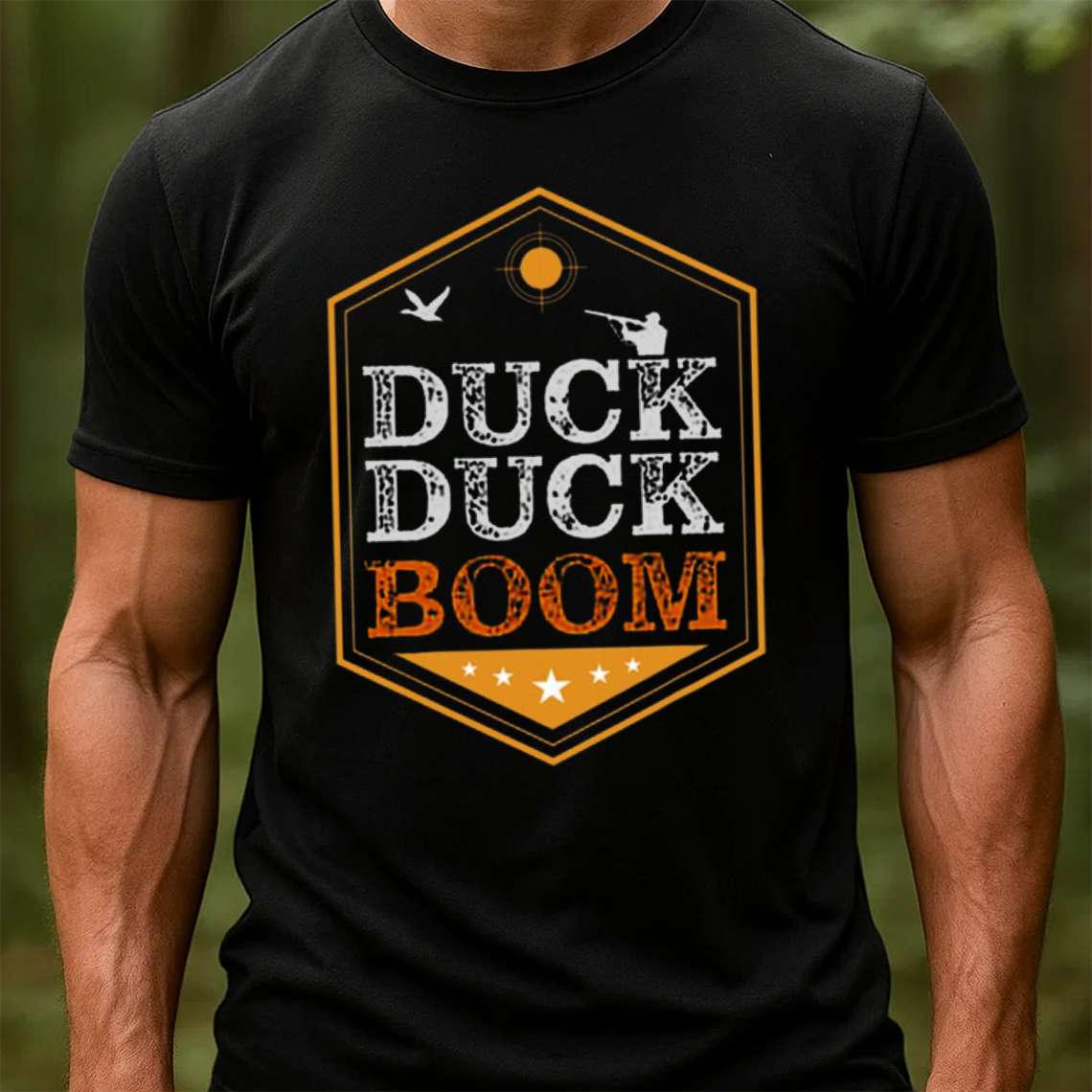 Duck Duck Boom T-Shirt, Funny Duck Hunting Shirt for Hunters, Waterfowl Hunting Graphic Tee