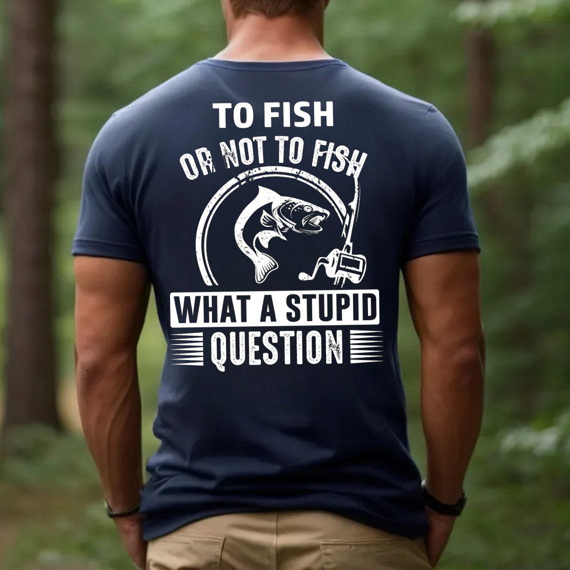 To Fish or Not to Fish What a Stupid Question T-Shirt, Funny Fishing Tee for Men, Fisherman Gift Shirt