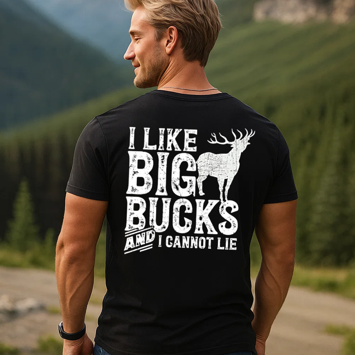 I Like Big Bucks And I Cannot Lie T-Shirt, Funny Deer Hunting Shirt, Big Buck Hunter Tee Gift for Men