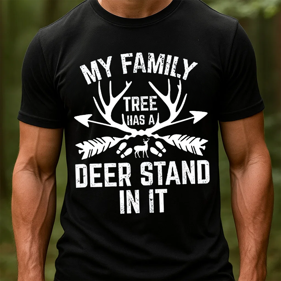 My Family Tree Has a Deer Stand T-Shirt, Funny Hunting Shirt, Outdoor Hunter Tee