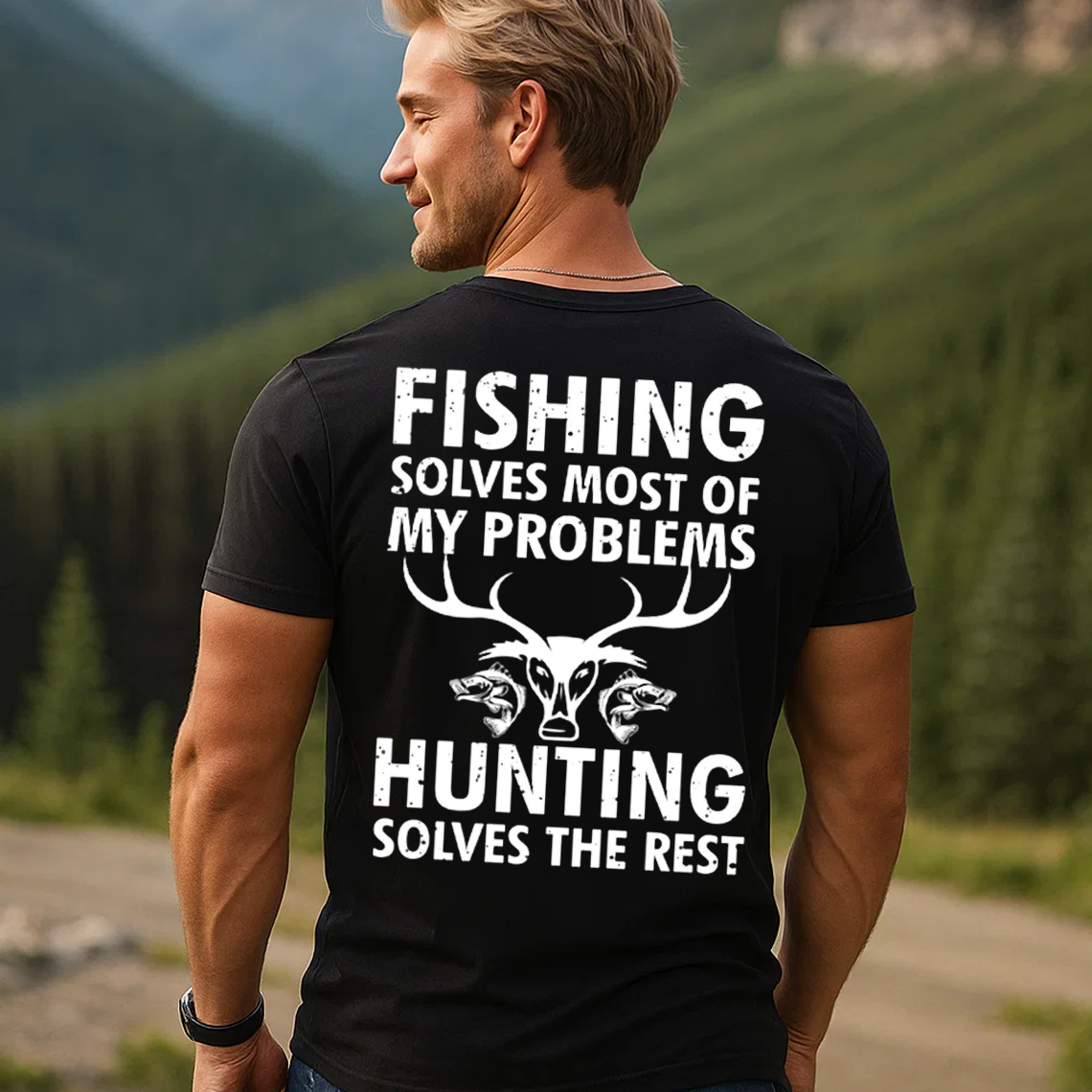 Fishing and Hunting T-Shirt, Funny Outdoors Shirt for Hunters, Gift For Hunting Lover