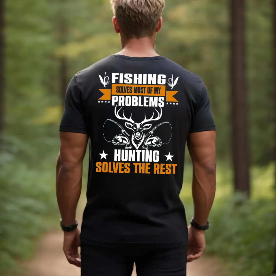 Fishing and Hunting T-Shirt, Funny Outdoor Sportsman Graphic Tee, Fisherman Hunter Gift Shirt