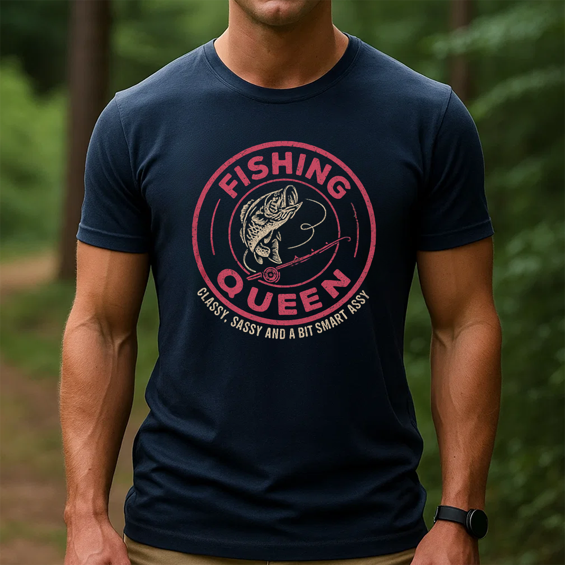 Fishing Queen T-Shirt, Funny Women Fishing Shirt, Classy Sassy Smart Assy Tee