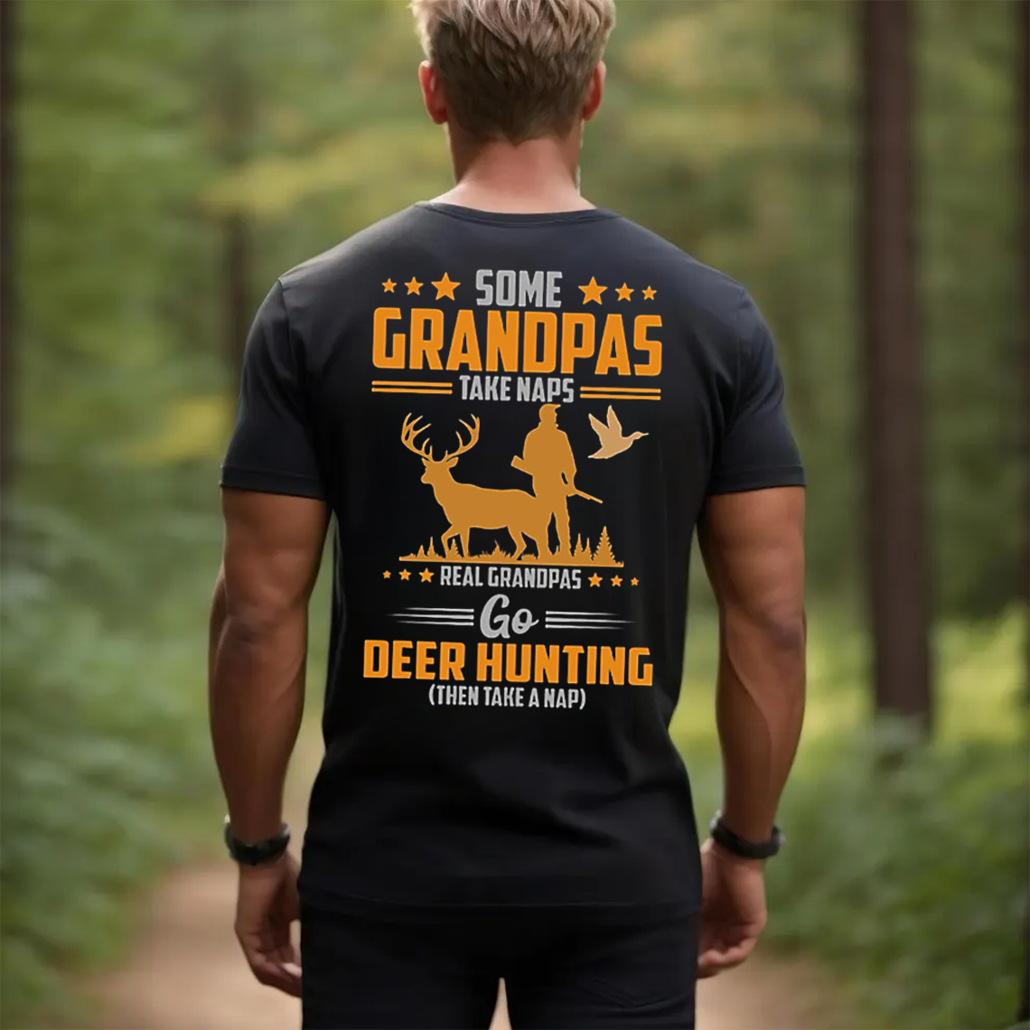 Grandpa Deer Hunting T-Shirt, Funny Hunting Shirt for Grandpas, Real Hunters Tee Gift