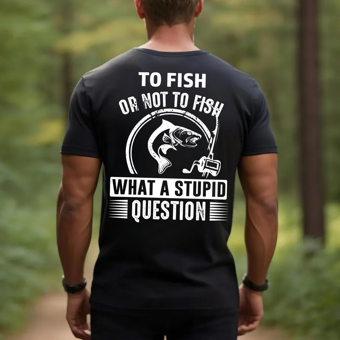 To Fish or Not to Fish What a Stupid Question T-Shirt, Funny Fishing Tee for Men, Fisherman Gift Shirt