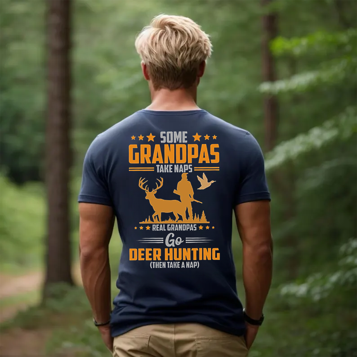 Grandpa Deer Hunting T-Shirt, Funny Hunting Shirt for Grandpas, Real Hunters Tee Gift