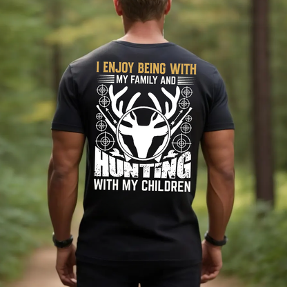 Family Hunting T-Shirt, Deer Hunting Shirt for Dads, Hunting with Children Gift Tee