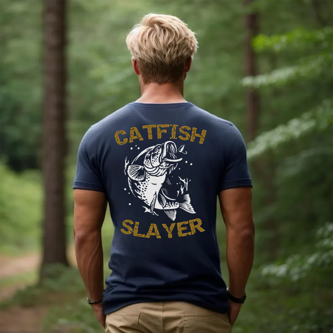 Catfish Slayer T-Shirt, Funny Fishing Shirt for Men Women, Catfish Angler Gift Tee