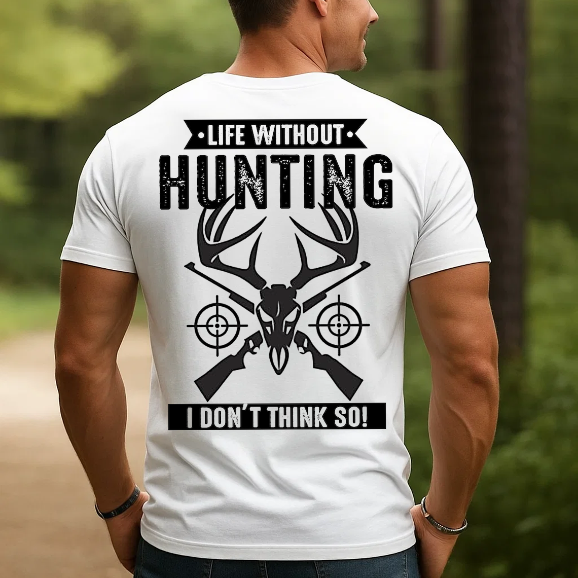 Life Without Hunting T-Shirt, Funny Deer Hunter Gift Tee for Men, Outdoor Hunting Shirt