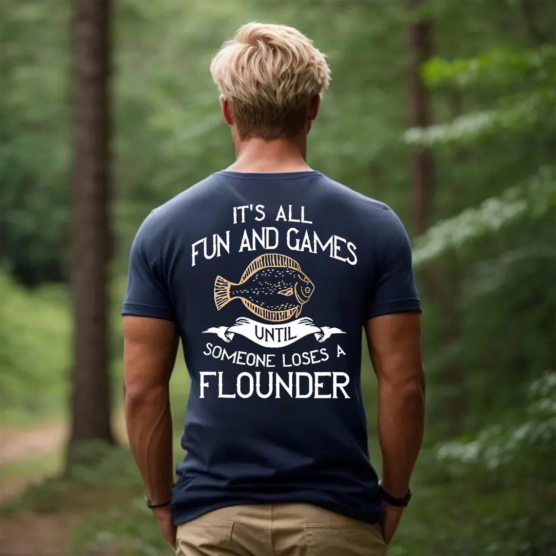 Funny Flounder Fishing T-Shirt, It’s All Fun and Games Until Someone Loses a Flounder Tee for Fishermen