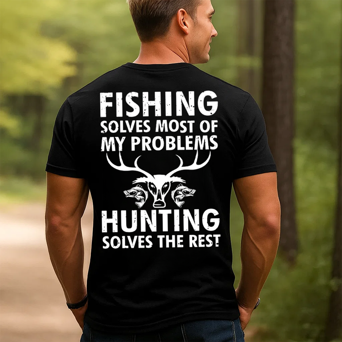 Fishing and Hunting T-Shirt, Funny Outdoors Shirt for Hunters, Gift For Hunting Lover