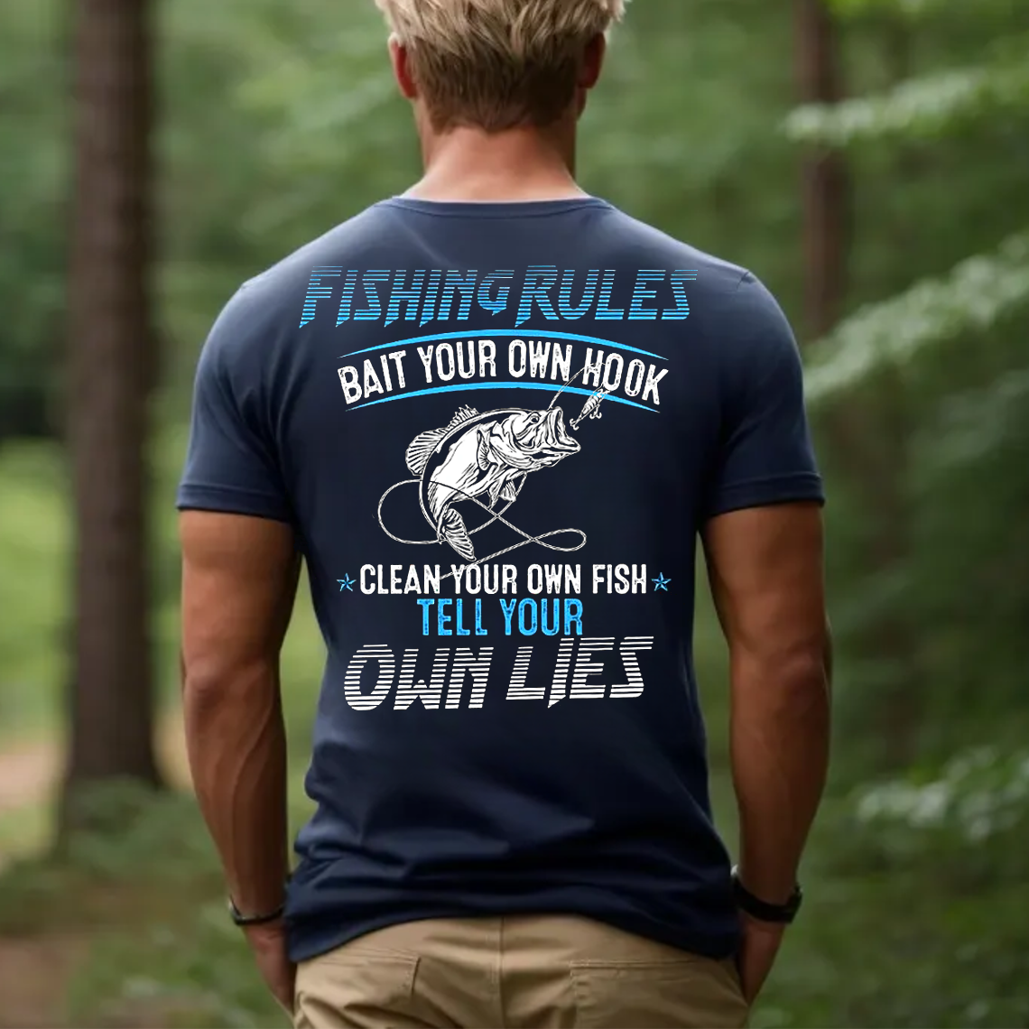 Fishing Rules T-Shirt, Funny Fishing Shirt for Men, Fisherman Gift Tee