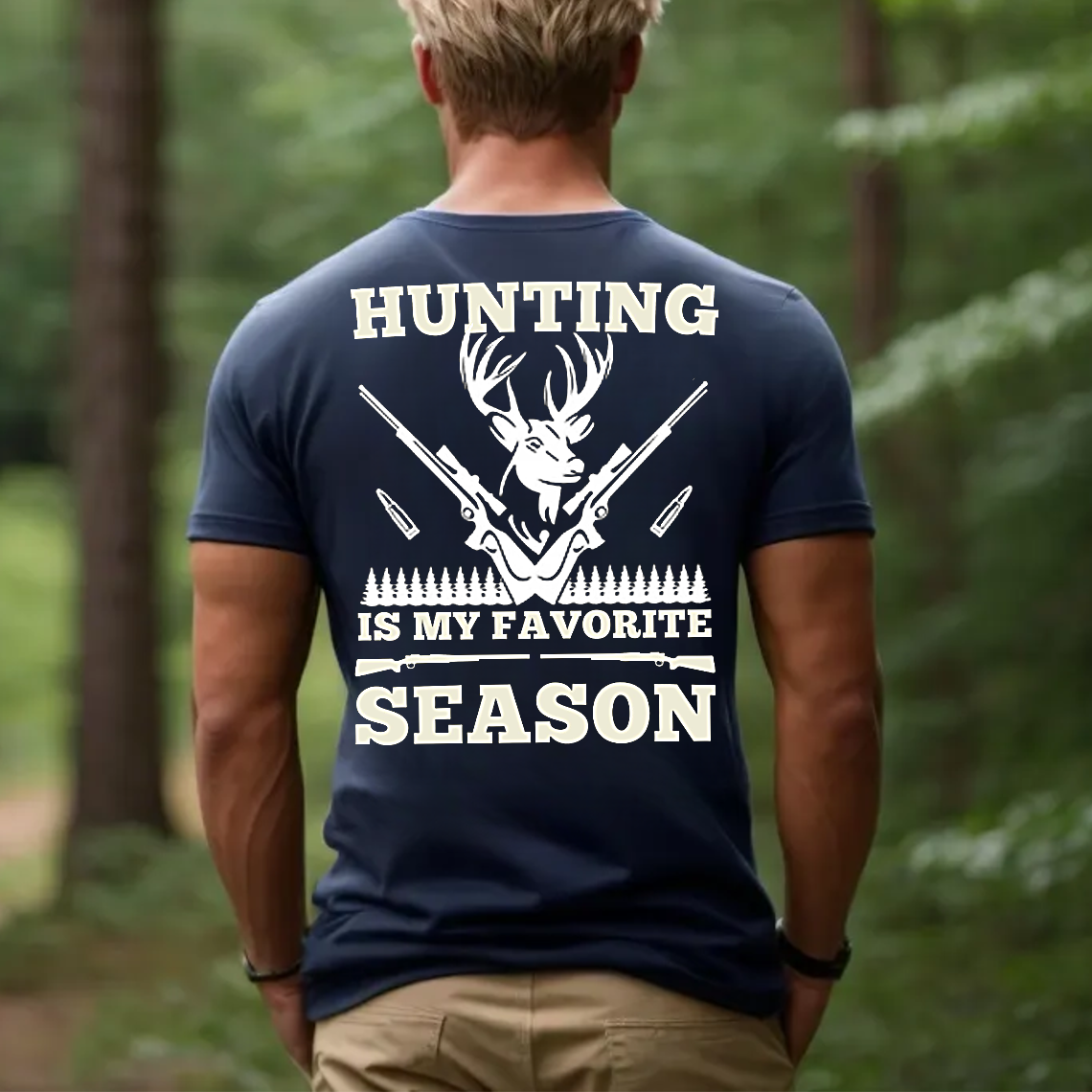 Hunting Is My Favorite Season T-Shirt, Funny Hunter Shirt for Men, Deer Hunting Gift Tee