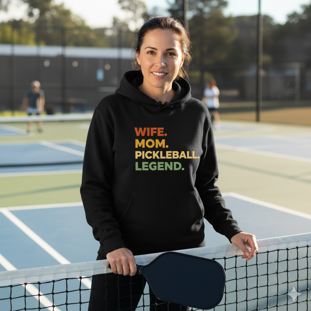 Wife Mom Pickleball Legend Unisex Pickleball T-Shirt