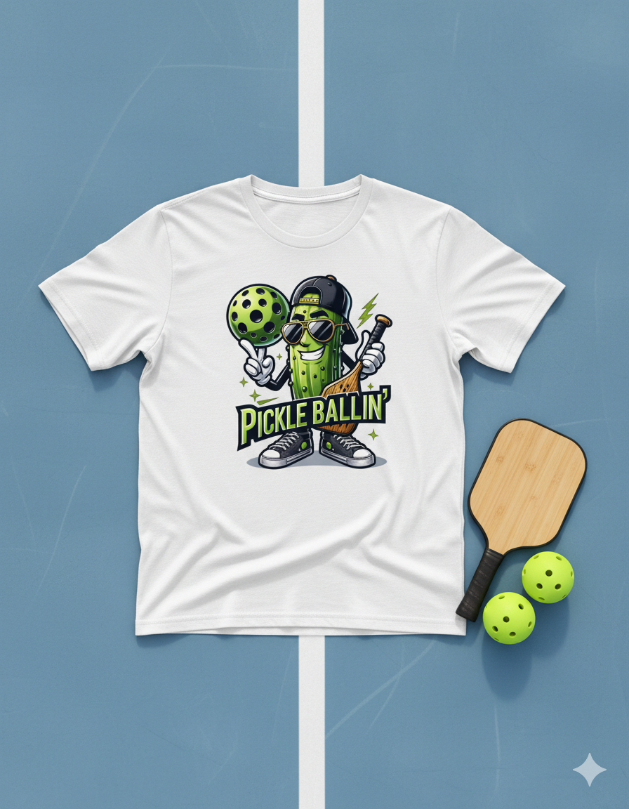 Pickle Ballin Unisex Pickleball T-Shirt
