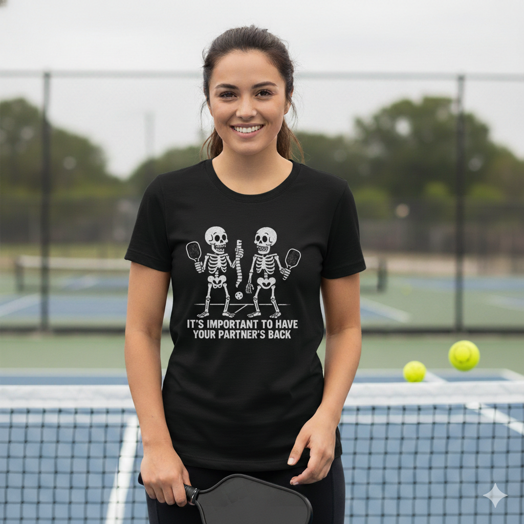 IT’S IMPORTANT TO HAVE YOUR PARTNER’S BACK Unisex Pickleball T-Shirt