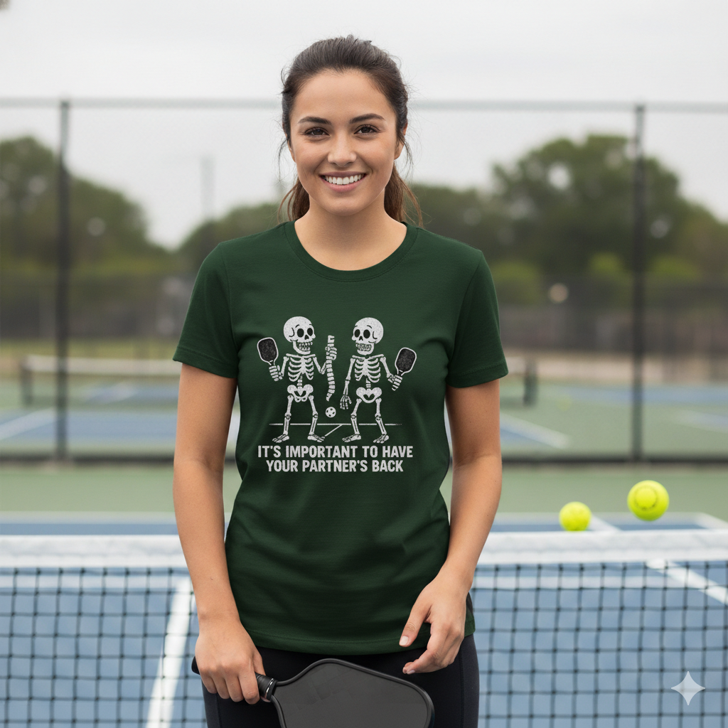 IT’S IMPORTANT TO HAVE YOUR PARTNER’S BACK Unisex Pickleball T-Shirt