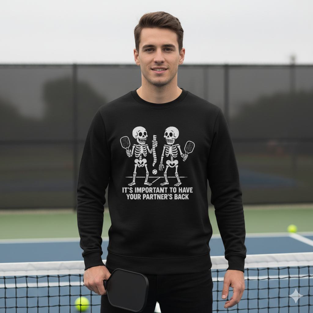 IT’S IMPORTANT TO HAVE YOUR PARTNER’S BACK Unisex Pickleball T-Shirt